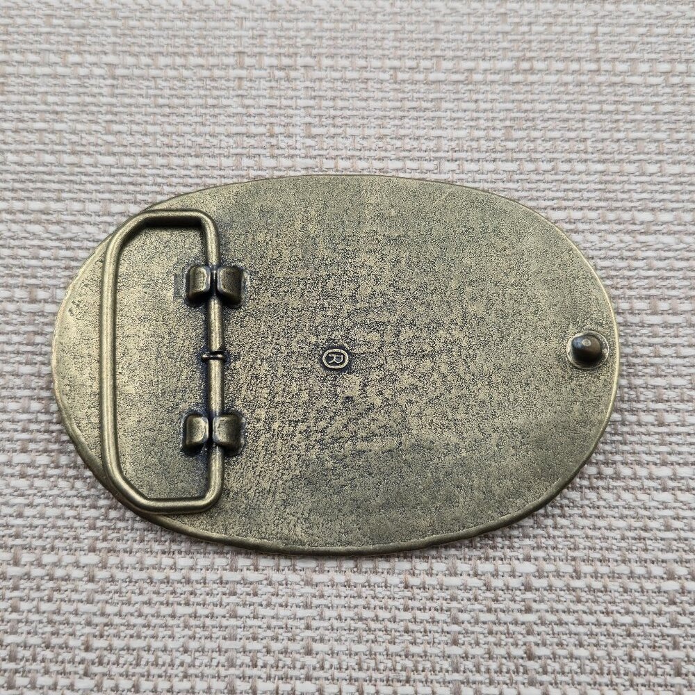 Leather Face Kennedy Space Center Vintage Belt Buckle B889 - Picture 4 of 6